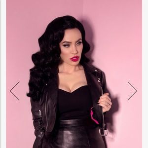 3x Black motorcycle cropped jacket vegan leather